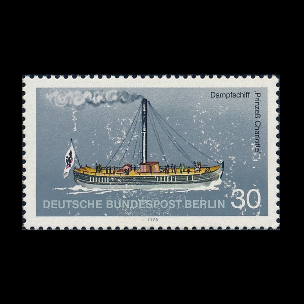 GERMAN OCCUPATION STAMPS(������)-#9N354-30pf-S. S. PRICESS CHARLOTTE(�������� ����)-1975.2.14��