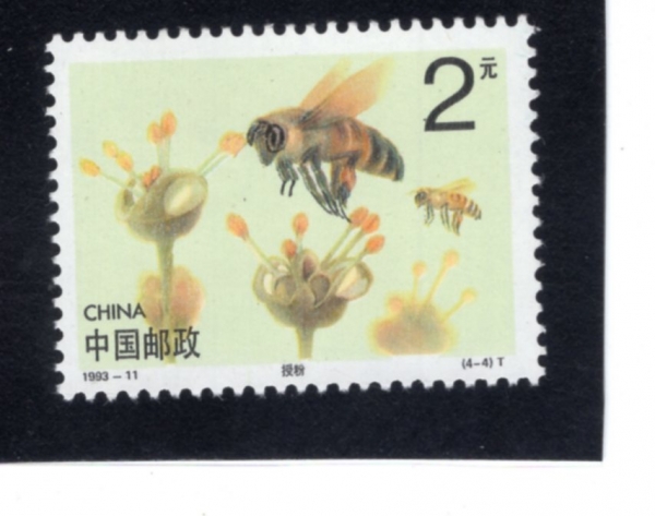 CHINA(�߱�)-#2466-$2-TWO BEES IN FLIGHT(���� ���� �� ���� ��)-1993.9.21��
