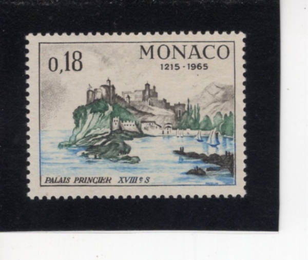 MONACO(����)-#620-18c-BAY WITH SAILBOATS, 18TH CENTURY(18���� ���ܹ谡 �ִ� ��)-1966.2.1��
