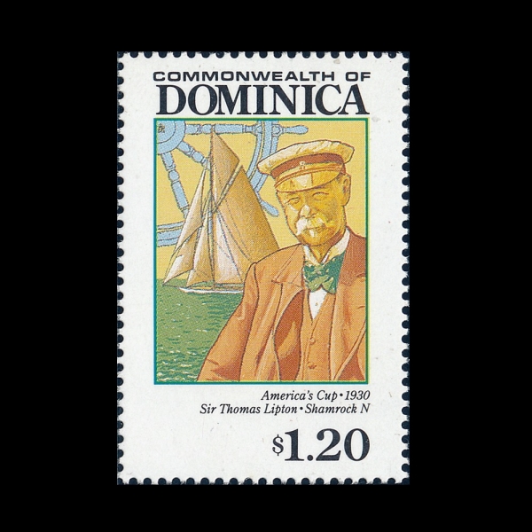DOMINICA(���̴�ī)-#1530-$1.20-SIR THOMAS LIPTON, SHAMROCK V, 1930(��ӽ� ����, ���� V)-1992��