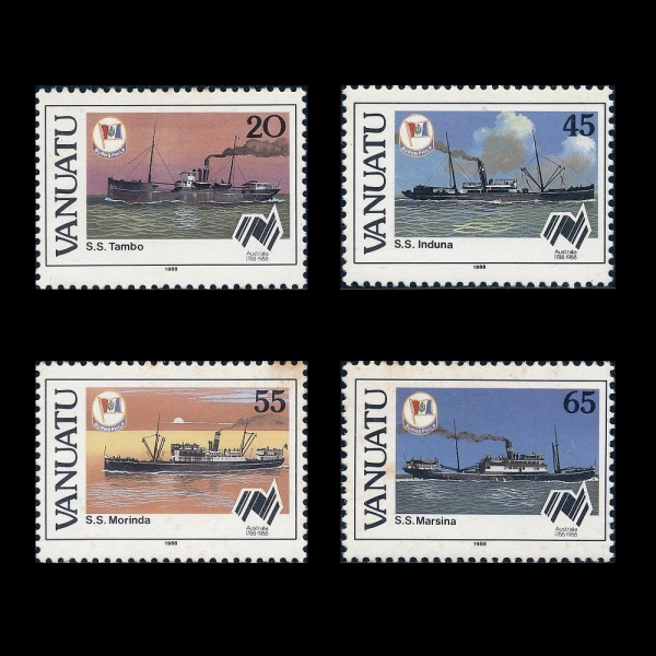 VANUATU(�ٴ�����)-#474~7(4��)-AUSTRALIA BICENTENNIAL(ȣ�� �Ǳ� ���� 200�ֳ�)-1988.5.18��
