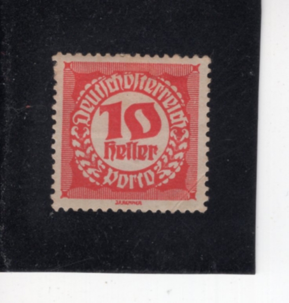 AUSTRIA(����Ʈ����)-#J76-10h-NUMBER AND POSTAGE DUE STAMPS(����, ���� ��� �̳�)-1920��