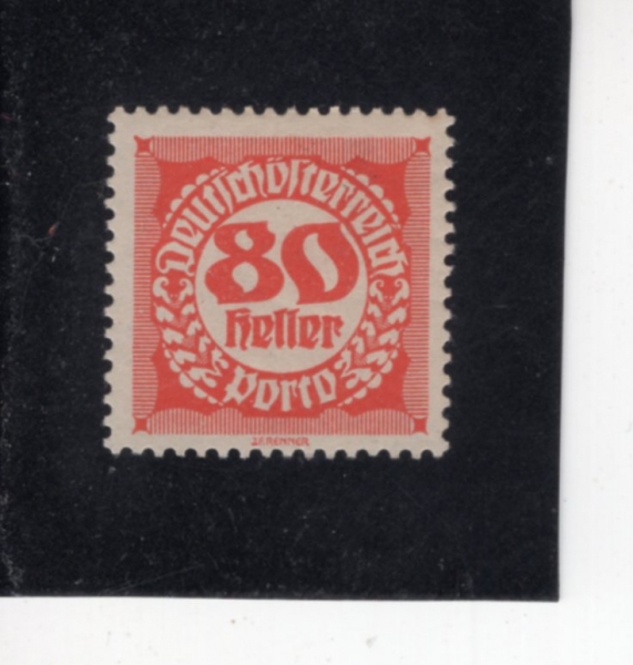 AUSTRIA(����Ʈ����)-#J83-80h-NUMBER AND POSTAGE DUE STAMPS(����, ���� ��� �̳�)-1920��