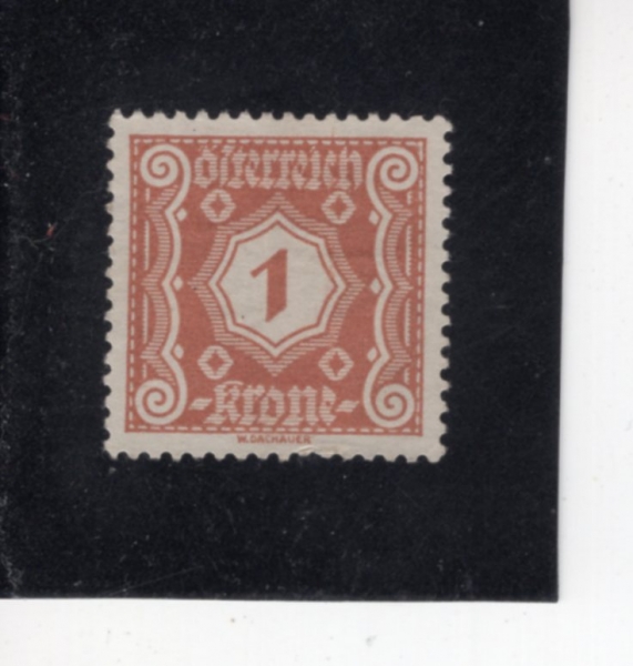 AUSTRIA(����Ʈ����)-#J103-1k-NUMBER AND POSTAGE DUE STAMPS(����, ���� ��� �̳�)-1922��