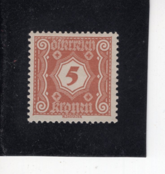 AUSTRIA(����Ʈ����)-#J106-5k-NUMBER AND POSTAGE DUE STAMPS(����, ���� ��� �̳�)-1922��