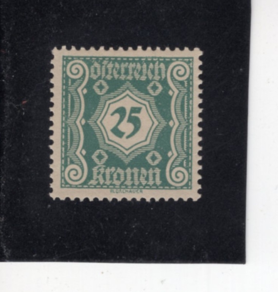 AUSTRIA(����Ʈ����)-#J111-25k-NUMBER AND POSTAGE DUE STAMPS(����, ���� ��� �̳�)-1922��