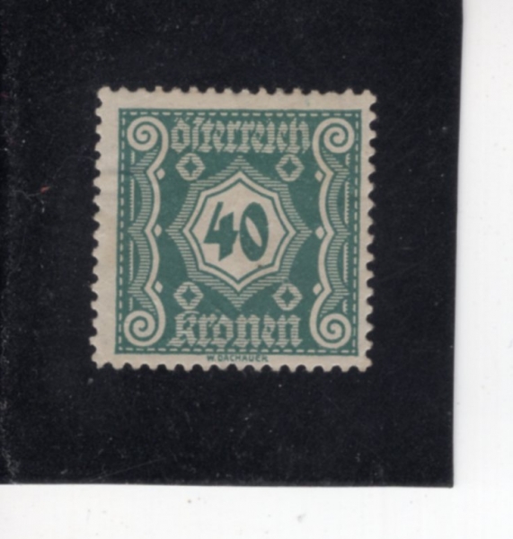 AUSTRIA(����Ʈ����)-#J112-40k-NUMBER AND POSTAGE DUE STAMPS(����, ���� ��� �̳�)-1922��