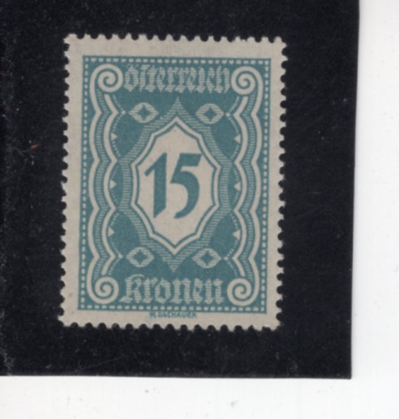 AUSTRIA(����Ʈ����)-#J115-15k-NUMBER AND POSTAGE DUE STAMPS(����, ���� ��� �̳�)-1922��