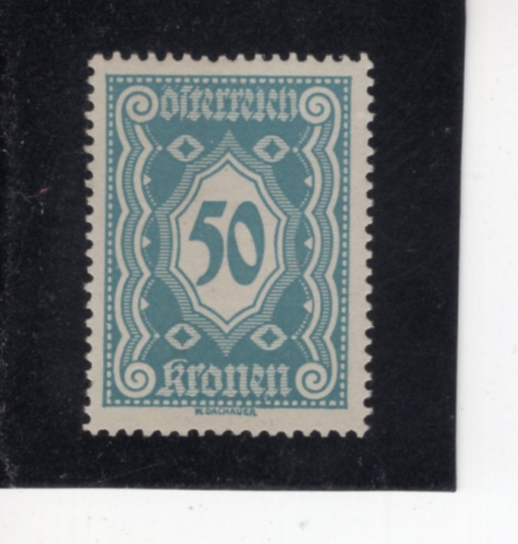 AUSTRIA(����Ʈ����)-#J117-50k-NUMBER AND POSTAGE DUE STAMPS(����, ���� ��� �̳�)-1922��