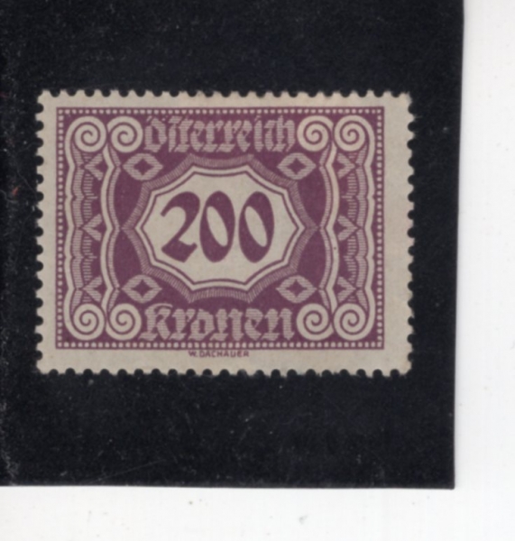 AUSTRIA(����Ʈ����)-#J120-200k-NUMBER AND POSTAGE DUE STAMPS(����, ���� ��� �̳�)-1922��