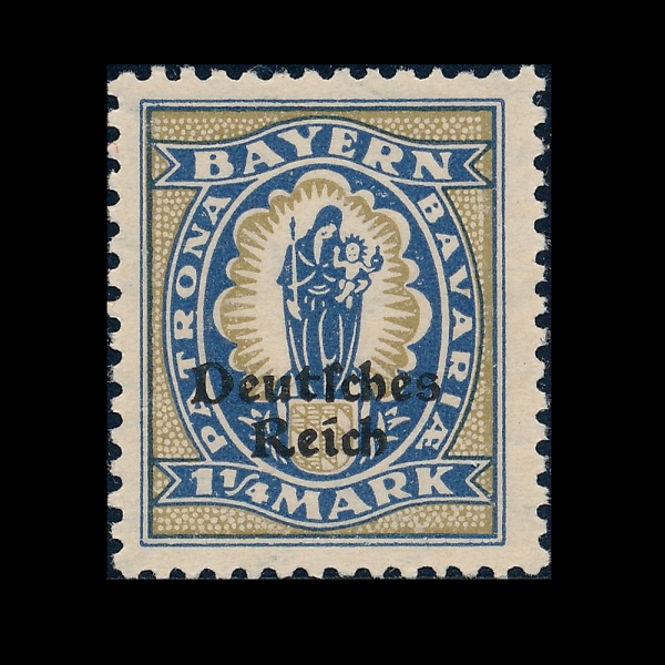 GERMAN STATES-BAVARIA(���̿���)-#267-1 1/4m-MADONNA AND CHILD(�����ڿ� �Ʊ� ����)-1920��