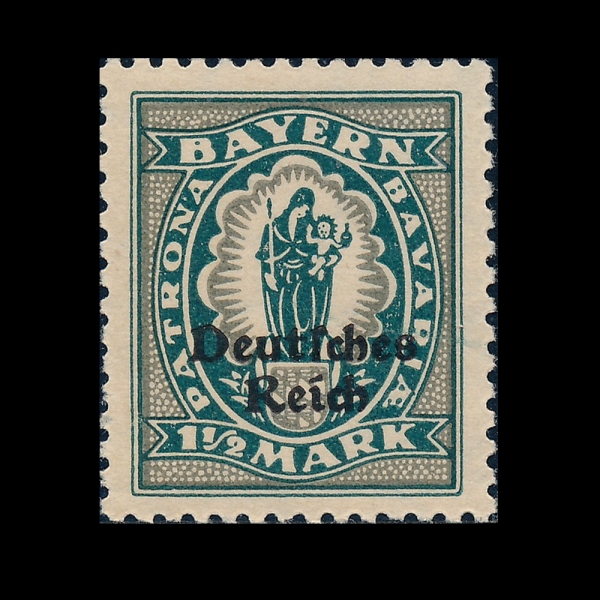 GERMAN STATES-BAVARIA(���̿���)-#268-1 1/2m-MADONNA AND CHILD(�����ڿ� �Ʊ� ����)-1920��