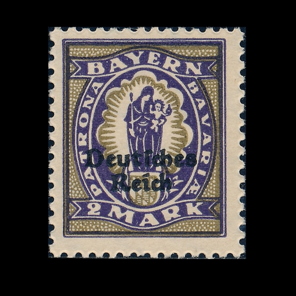 GERMAN STATES-BAVARIA(���̿���)-#269-2m-MADONNA AND CHILD(�����ڿ� �Ʊ� ����)-1920��