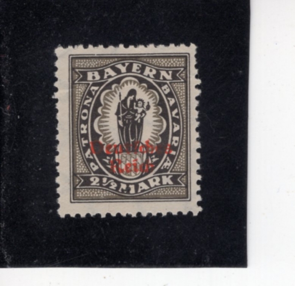 GERMAN STATES-BAVARIA(���̿���)-#270-2 1/2m-MADONNA AND CHILD(�����ڿ� �Ʊ� ����)-1920��