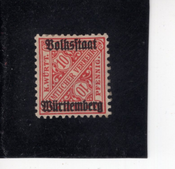 GERMAN STATES-WURTTEMBERG(�ٵ��߸��ۺ���ũ)-#O154-10pf-FOR THE STATE AUTHORITIES(�������ǿ� ��������)-1919��