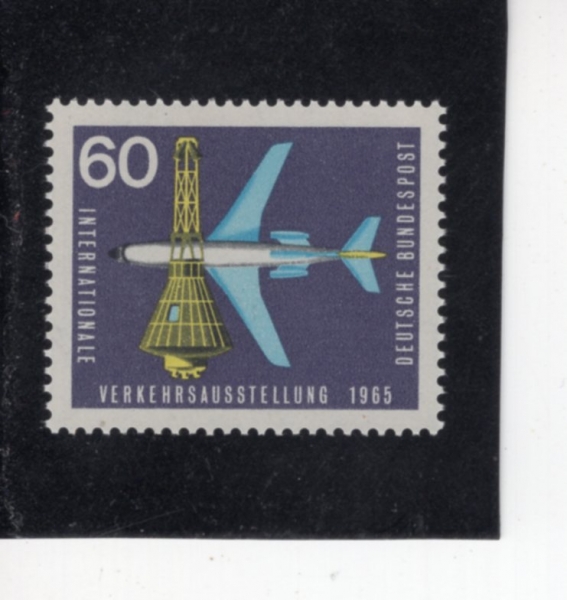 GERMANY(����)-#924-60pf-JET PLANE AND SPACE CAPSULE(��Ʈ��, ���� ĸ��)-1965��
