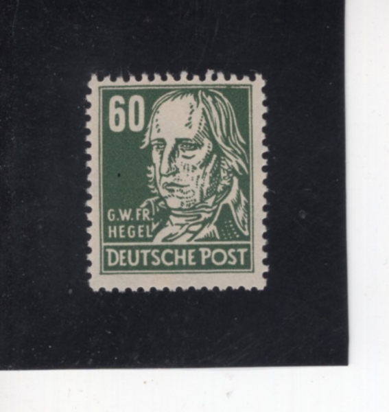 GERMAN DEMOCRATIC REPUBLIC(����)-#10NB42-60pf-G. W. F. HEGEL(�Կ���ũ ���︧ �����帮�� ���)-1948��