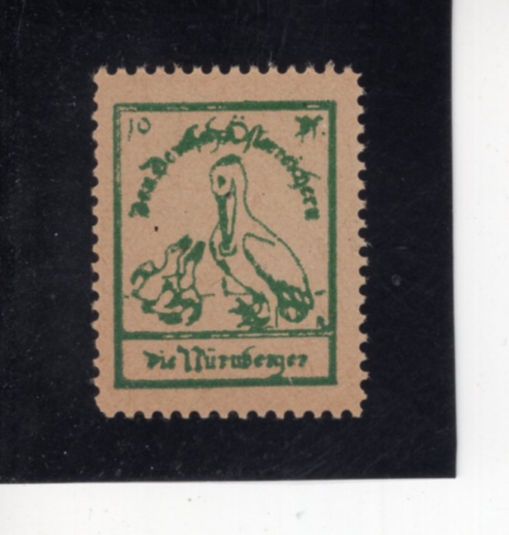 GERMANY-NURENBERG(����-��������ũ)-#LOCAL-10pf-PELICAN(�縮���� ����)-1947��