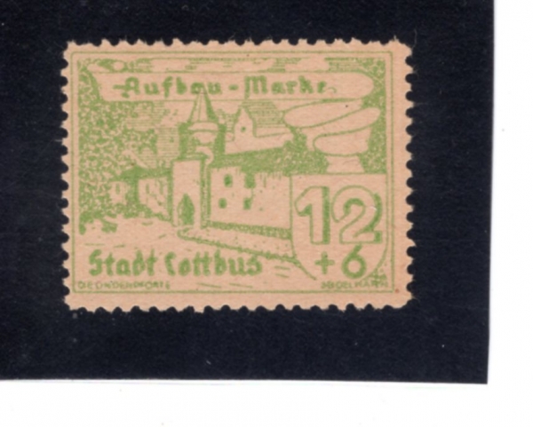 GERMANY-COTTBUS(����-��ν�)-#LOCAL-12+6pf-ALTES ATADTTOR(�� ���� ����)-1946.10.1��