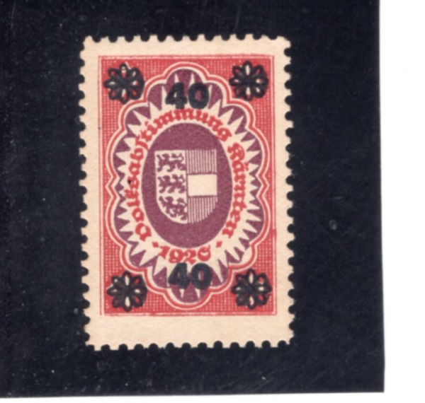 AUSTRIA-KARNTEN(����Ʈ����-�ɸ���)-#LOCAL-40h-VOTE OF KARNTEN AND ARMS(�ɸ��� �ֹ���ǥ, ����)-1920��