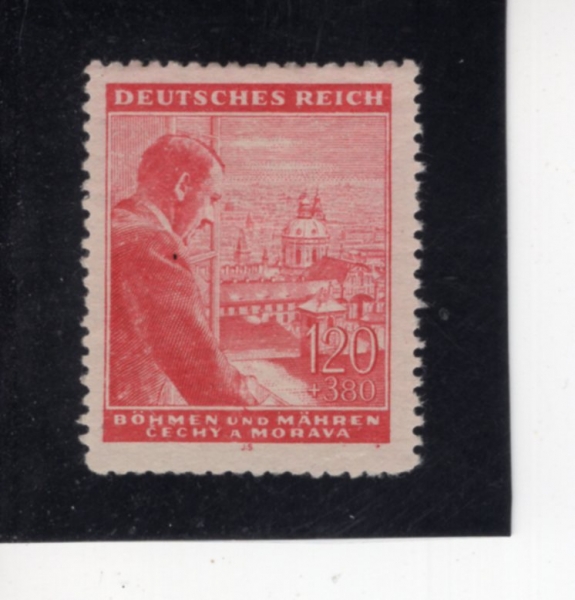 CZECHOSLOVAKIA-BOHEMIA AND MORAVIA(����̾ƿ� ����� ��ȣ��)-#B19-1.20+1.80k-ADOLF HITLER(�Ƶ��� ��Ʋ��)-1943.4.20��