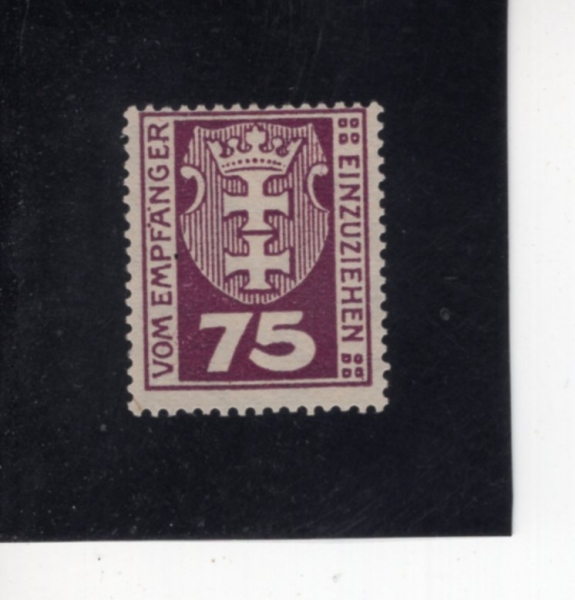 DANZIG(��ġ��)-#J5-75pf-DANZIG COAT OF ARMS(��ġ�� ����)-1922��
