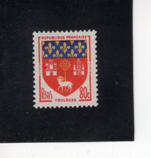 FRANCE(������)-#898-80c-ARMS OF TOULOUSE(������ ����)-1958��