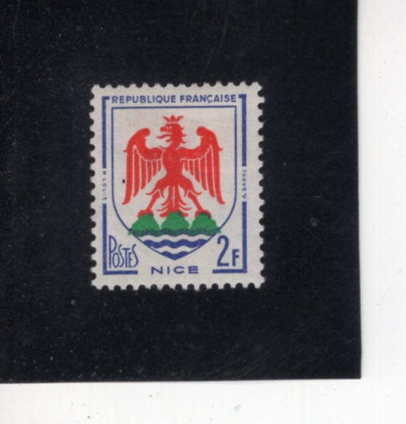 FRANCE(������)-#900-2fr-ARMS OF NICE(�Ͻ� ���۷��� ����)-1958��