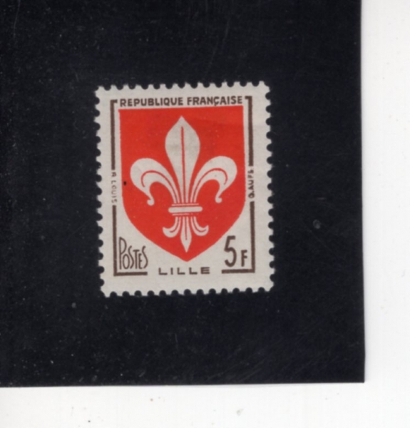 FRANCE(������)-#902-5fr-ARMS OF LILLE(���� ����)-1958��