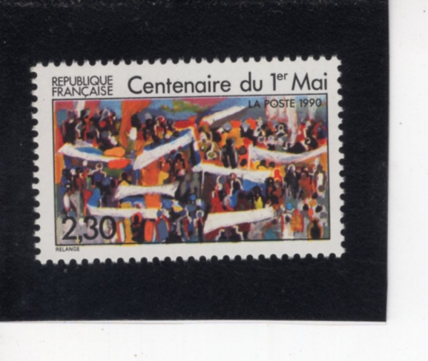 FRANCE(������)-#2221-2.30fr-LABOR DAY, CENT.(�뵿�� 100�ֳ�)-1990.5.1��