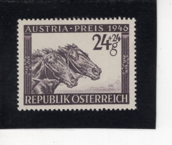 AUSTRIA(����Ʈ����)-#B180-24+24g-RACE HORSES(���ָ�)-1946.10.20��