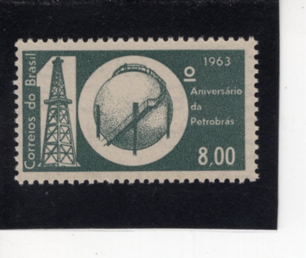 BRAZIL(�����)-#967-8cr-OIL DERRICK AND STORAGE TANK(���� ���� ��ũ ���ߴ�)-1963.10.3��