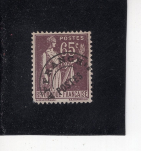 FRANCE(������)-#270-65c-PEACE WITH OLIVE BRANCH(�ø��� ������ �� ���� �θ�ǳ �ι�-��ȭ�� ��¡)-1932��