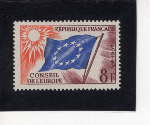 FRANCE(������)-#1O2-8fr-COUNCIL OF EUROPE(���� ����ȸ ���� �� ��¡)-1958��