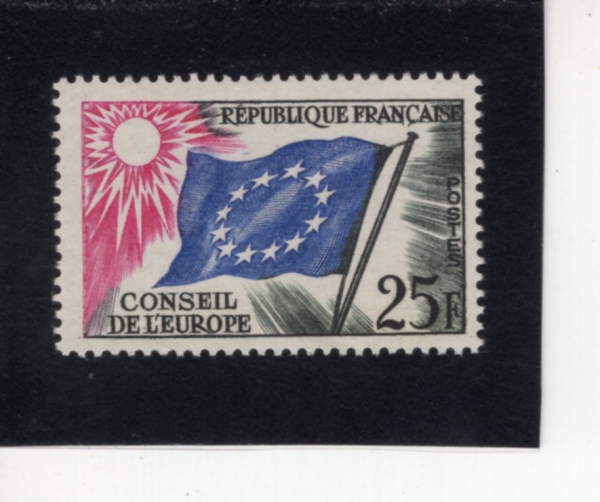 FRANCE(������)-#1O4-25fr-COUNCIL OF EUROPE(���� ����ȸ ���� �� ��¡)-1959��