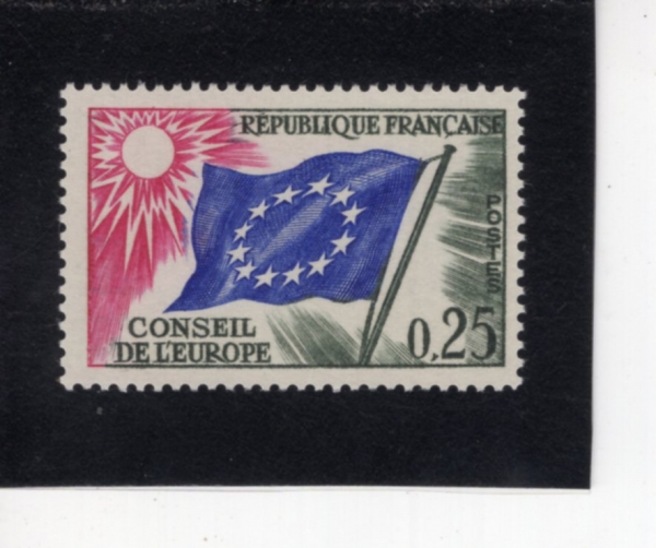 FRANCE(������)-#1O8-25c-COUNCIL OF EUROPE(���� ����ȸ ���� �� ��¡)-1963.1.3��