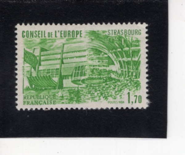 FRANCE(������)-#1O29-1.70fr-NEW COUNCIL HEADQUARTERS, STRASBOURG(�� ��ȸ ����, ��Ʈ�󽺺θ�)-1984.11.5��