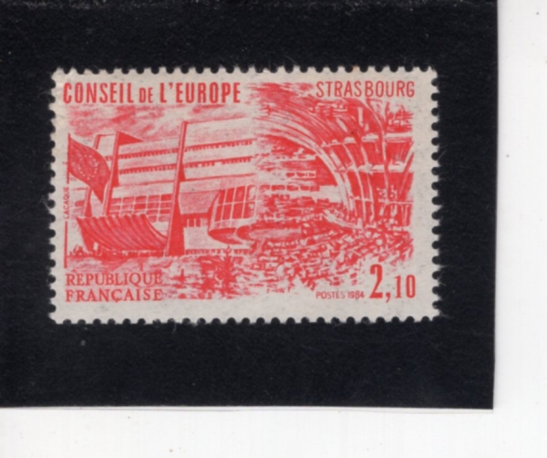 FRANCE(������)-#1O32-2.10fr-NEW COUNCIL HEADQUARTERS, STRASBOURG(�� ��ȸ ����, ��Ʈ�󽺺θ�)-1984.11.5��