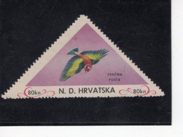 CROATIA(ũ�ξ�Ƽ��)-#NO-80d-BIRD(�ʷϻ��� ��Ȳ�� ������ ���� ��)-1952��
