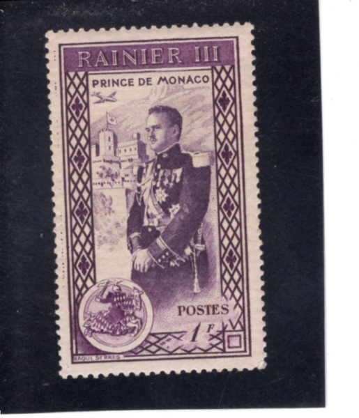 MONACO(����)-#249-1fr-PRINCE RAINIER III(���̴Ͽ� 3��)-1950.4.11��