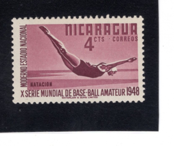 NICARAGUA(��ī���)-#720-4c-DIVING(���̺�)-1949.7.15��