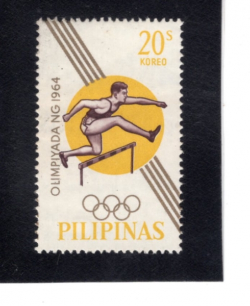 PHILIPPINES(�ʸ���)-#917-20s-18TH OLYMPIC GAMES, TOKYO AND HURDLING(1964�� �ϰ� �ø���, ���)-1964.12.28��