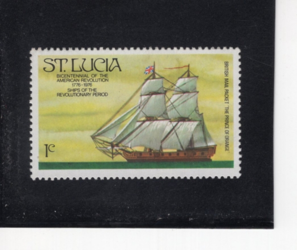 ST.LUCIA(����Ʈ ��þ�)-#380-1c-\"PRINCE OF ORANGE\", BRITISH PACKET(���� �� ��Ŷ �� \