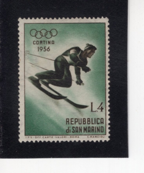 SAN MARINO(�긶����)-#367-4 I-7TH WINTER OLYMPIC GAMES.CORTINA D\