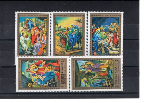 SHARJAH & DEPENDENCIES(������)-#NO(5��)-LIFE OF JESUS CHRIST(������ ����)-1970��
