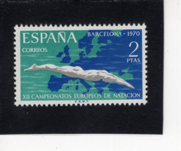 SPAIN(������)-#1623-2p-DIVER AMD MAP OF EUROPE(���̹�, ���� ����)-1970.8.25��
