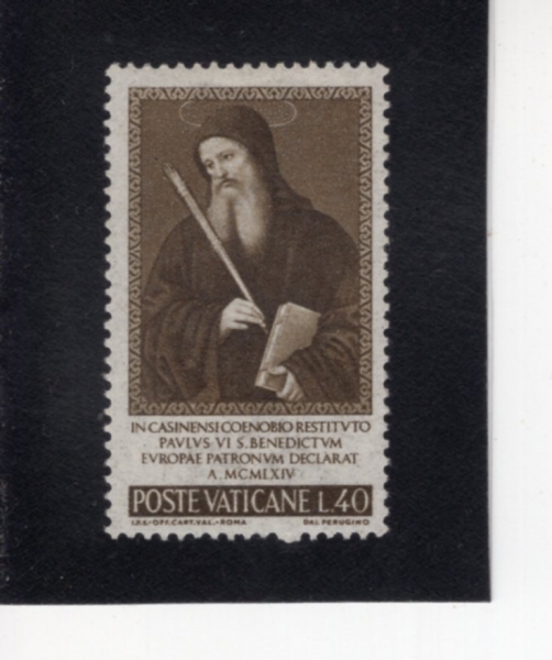 VATICAN CITY(��Ƽĭ �ñ�)-#414-40 I-ST. BENEDICT BY PERUGINO(��������� �� ���׵���)-1965.7.2��