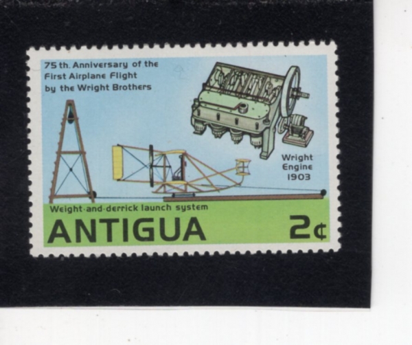 ANTIGUA(��Ƽ����)-#497-2c-WRIGHT AND DERRICK LAUNCH SYSTEM AND WRIGHT ENGINE, 1903(����Ʈ ���� ��ġ �ý��� ����Ʈ ���� 1903��)-1978.3.28��