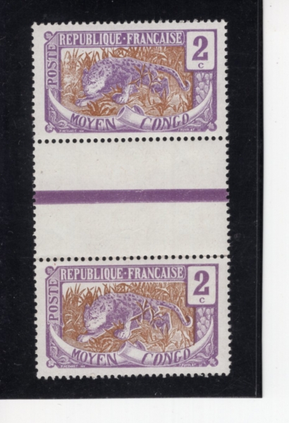 FRENCH CONGO(�������� ���)-PAIRS-#36-2c-LEOPARD(ǥ��)-1900��