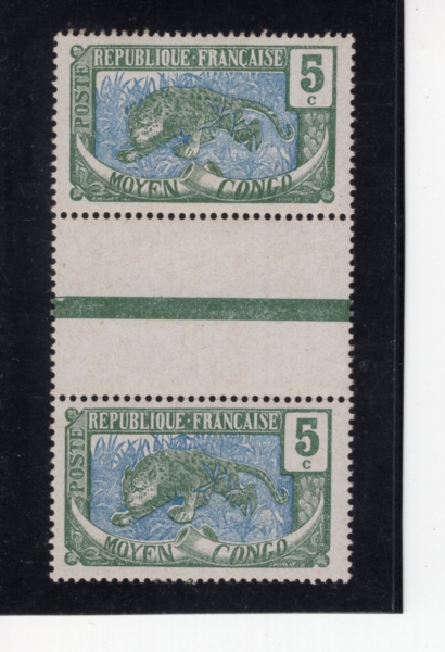 FRENCH CONGO(�������� ���)-PAIRS-#38-5c-LEOPARD(ǥ��)-1900��